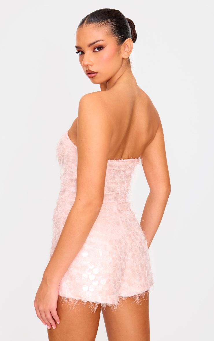 Blush Disc Sequin Bandeau Romper Product Image