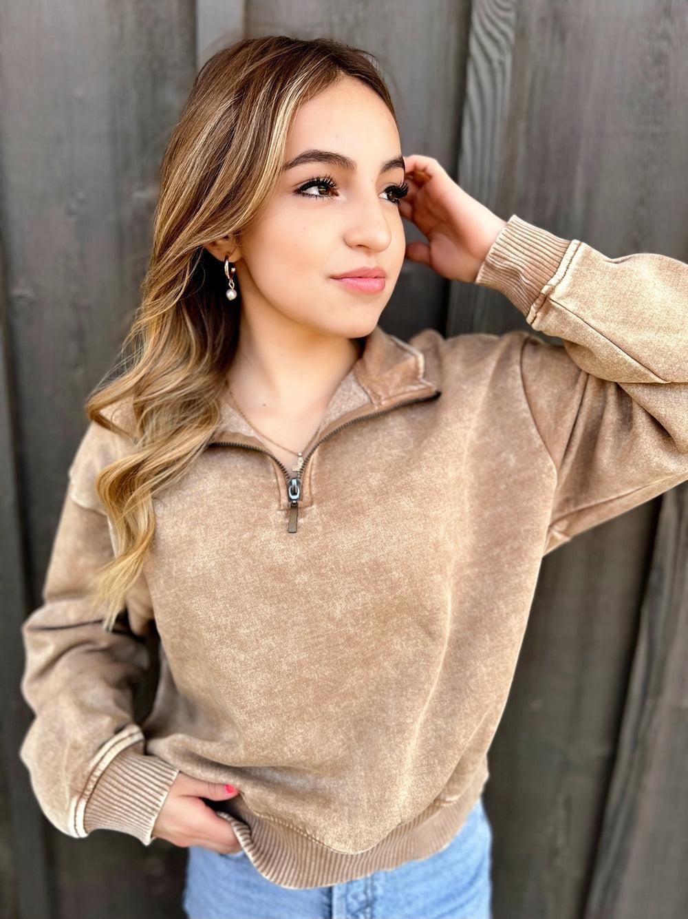 Find Out Half Zip Pullover - 4 colors Product Image