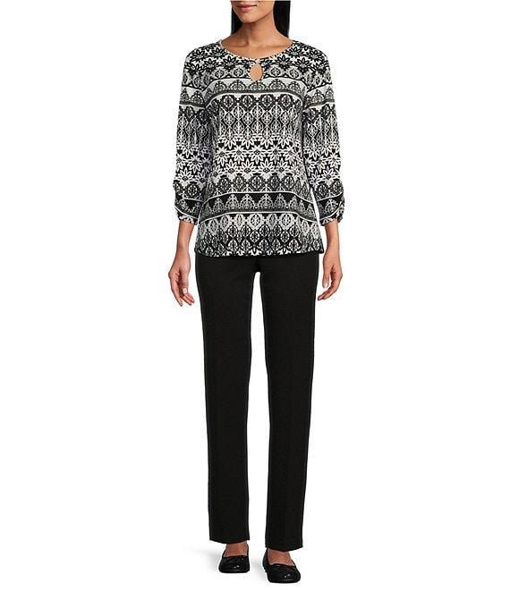 Allison Daley City Stretch Straight Leg Pull-On Pants Product Image