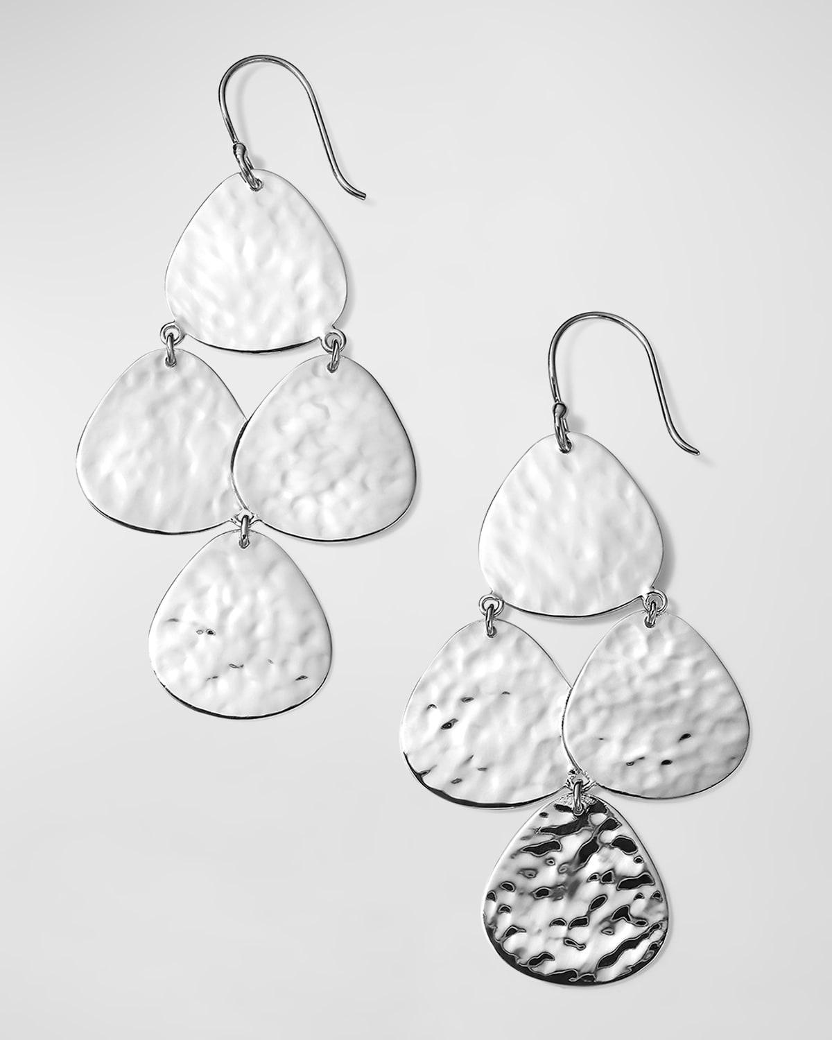 Crinkle Small Nomad Cascade Earrings in Sterling Silver Product Image