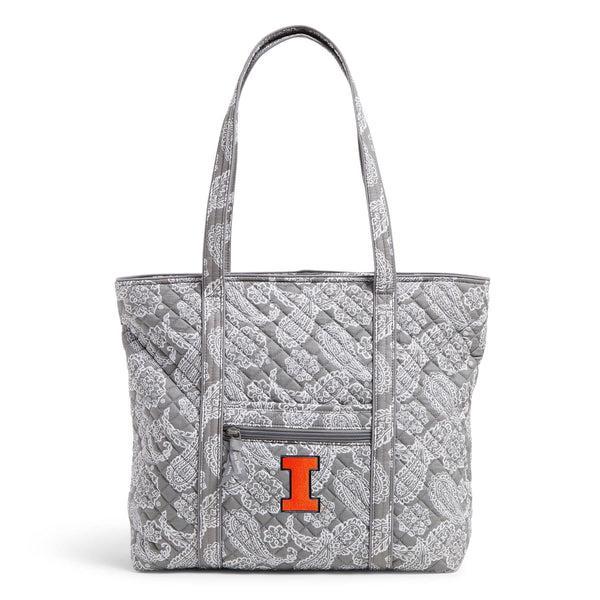 Vera Bradley Collegiate Tote Bag Women in Gray/White Bandana with Texas Tech University Logo Product Image