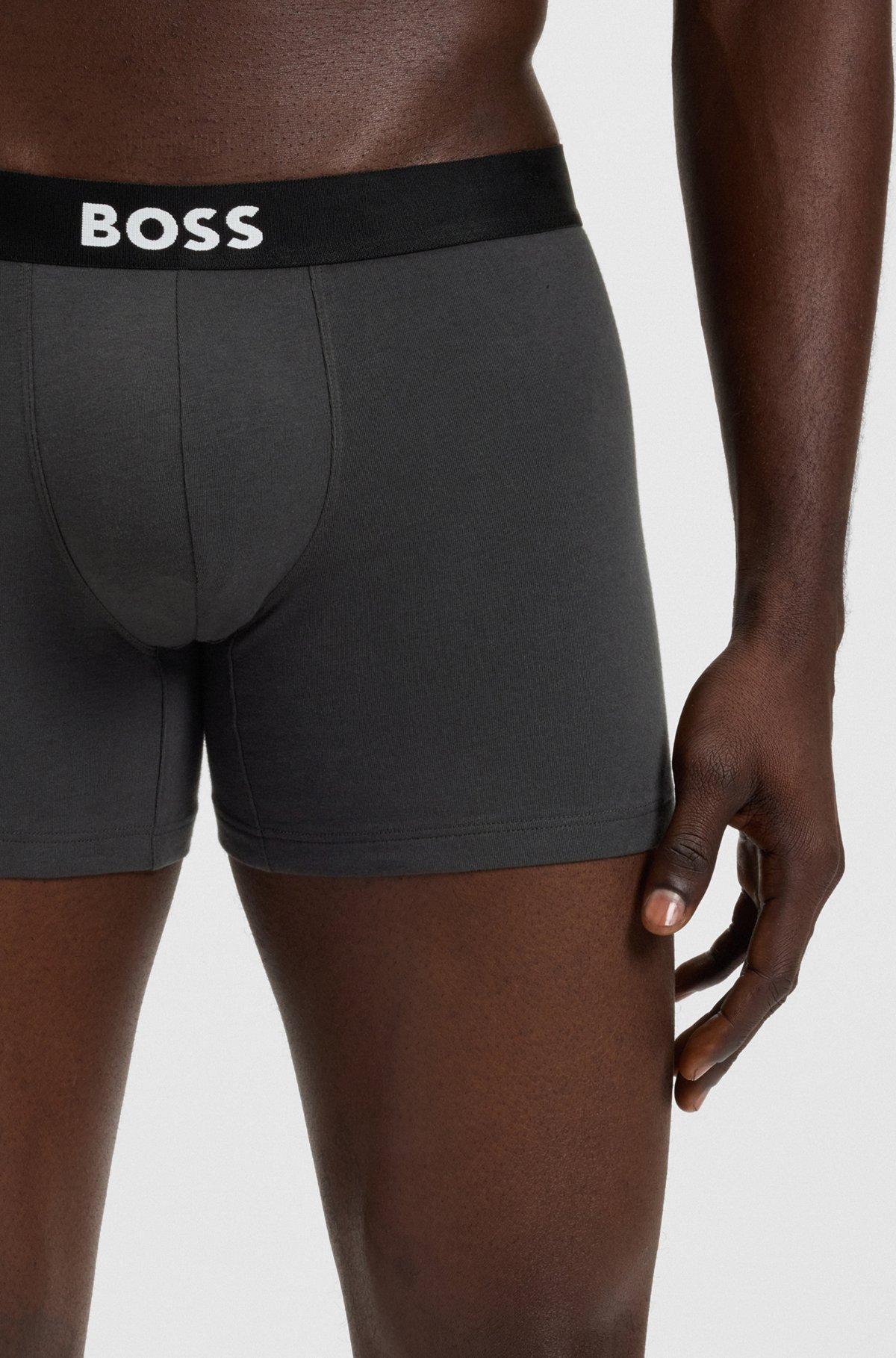 Three-pack of boxer briefs in stretch cotton Product Image