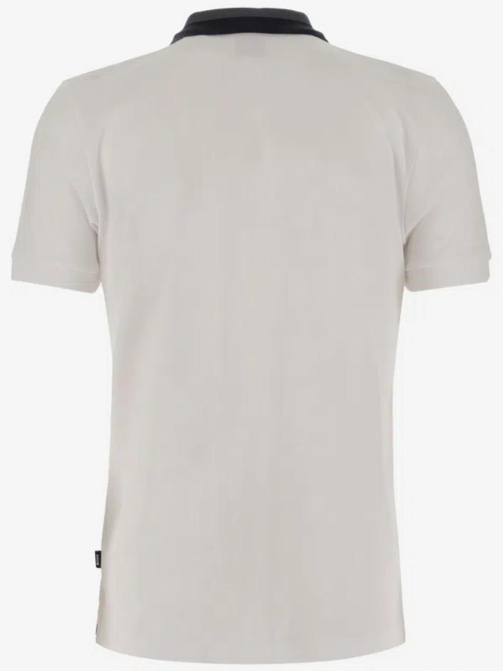 HUGO BOSS Cotton Polo Shirt With Logo In Beige Product Image