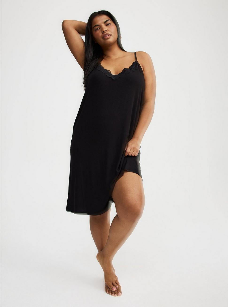 Lace Trim Midi Sleep Gown Product Image