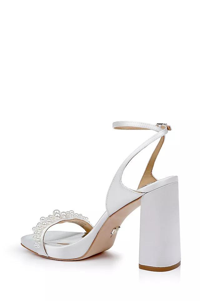 Badgley Mischka Calida Square Toe Adorned High Heel Platform Sandals Product Image