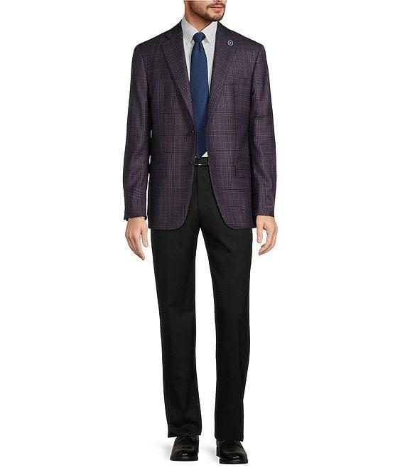 Hickey Freeman Modern Fit Flat Front Mini Check Pattern 2-Piece Suit Product Image