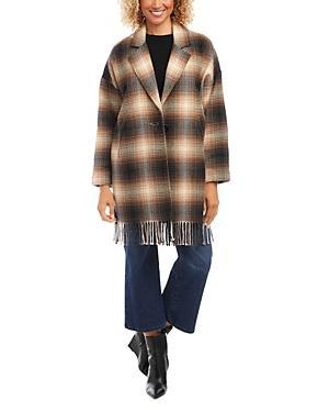 Karen Kane Plaid Fringe Jacket Women's Jacket Product Image