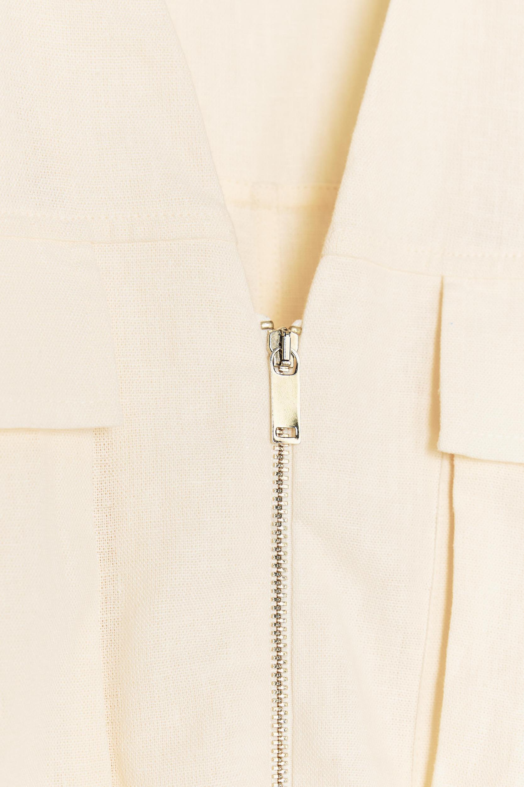 LINEN TOP WITH ELASTIC HEM Product Image