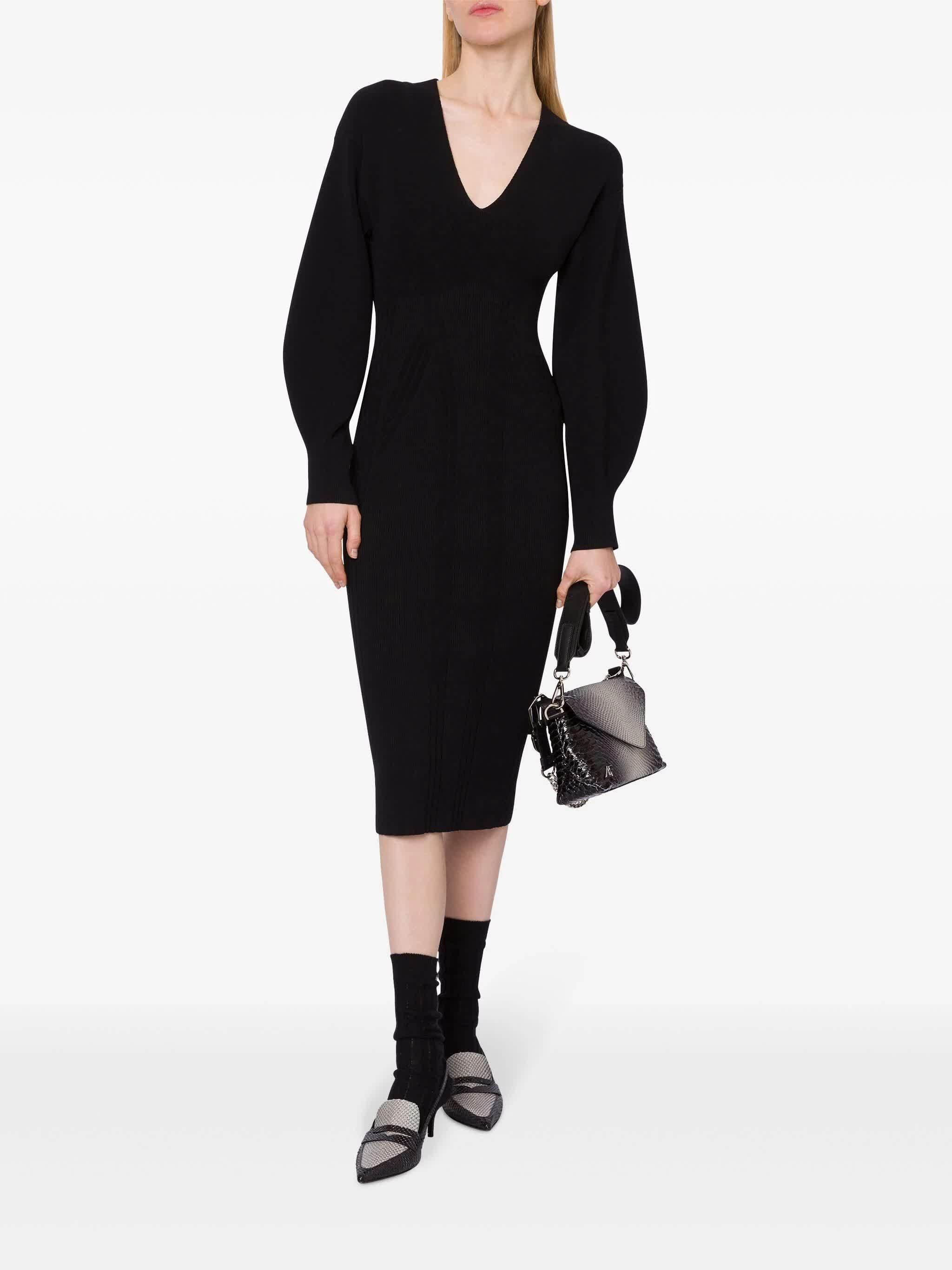 ALBERTA FERRETTI V-neck Dress In Black Product Image