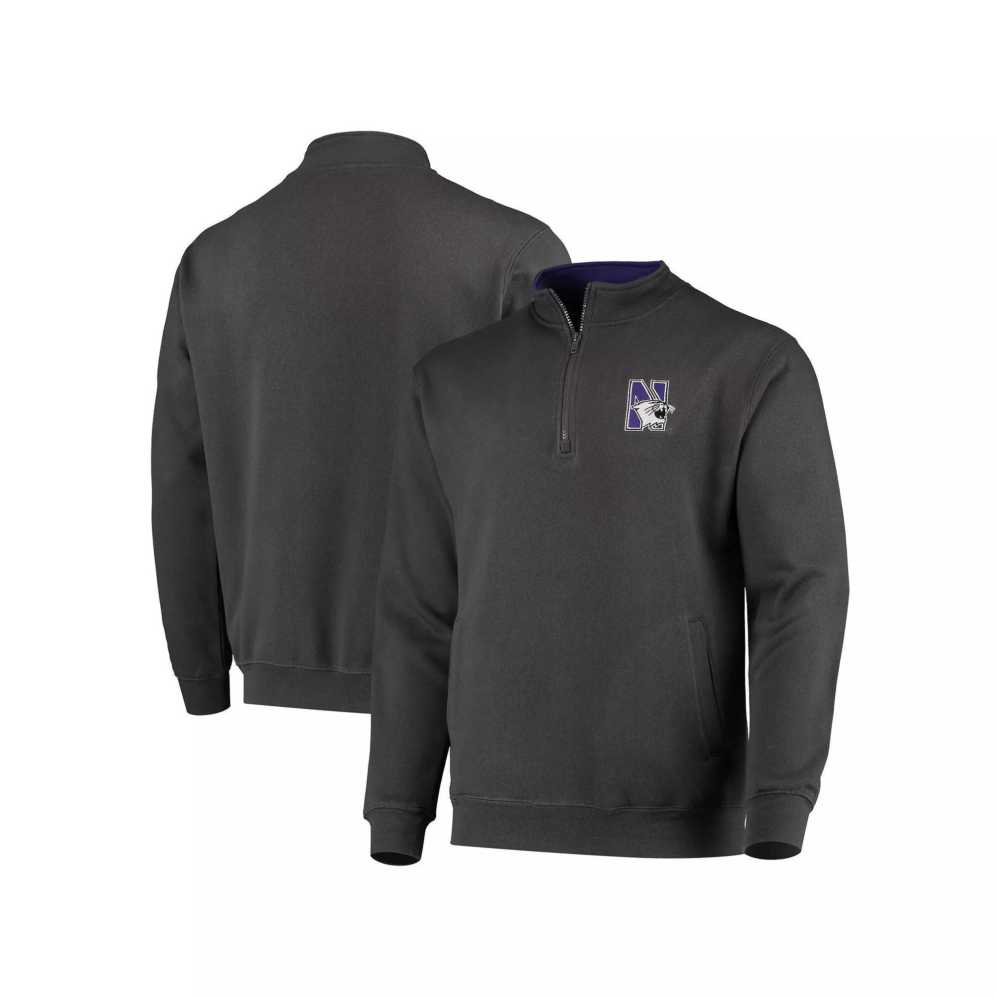 Men's Colosseum Charcoal Northwestern Wildcats Tortugas Logo Quarter-Zip Jacket,  Product Image