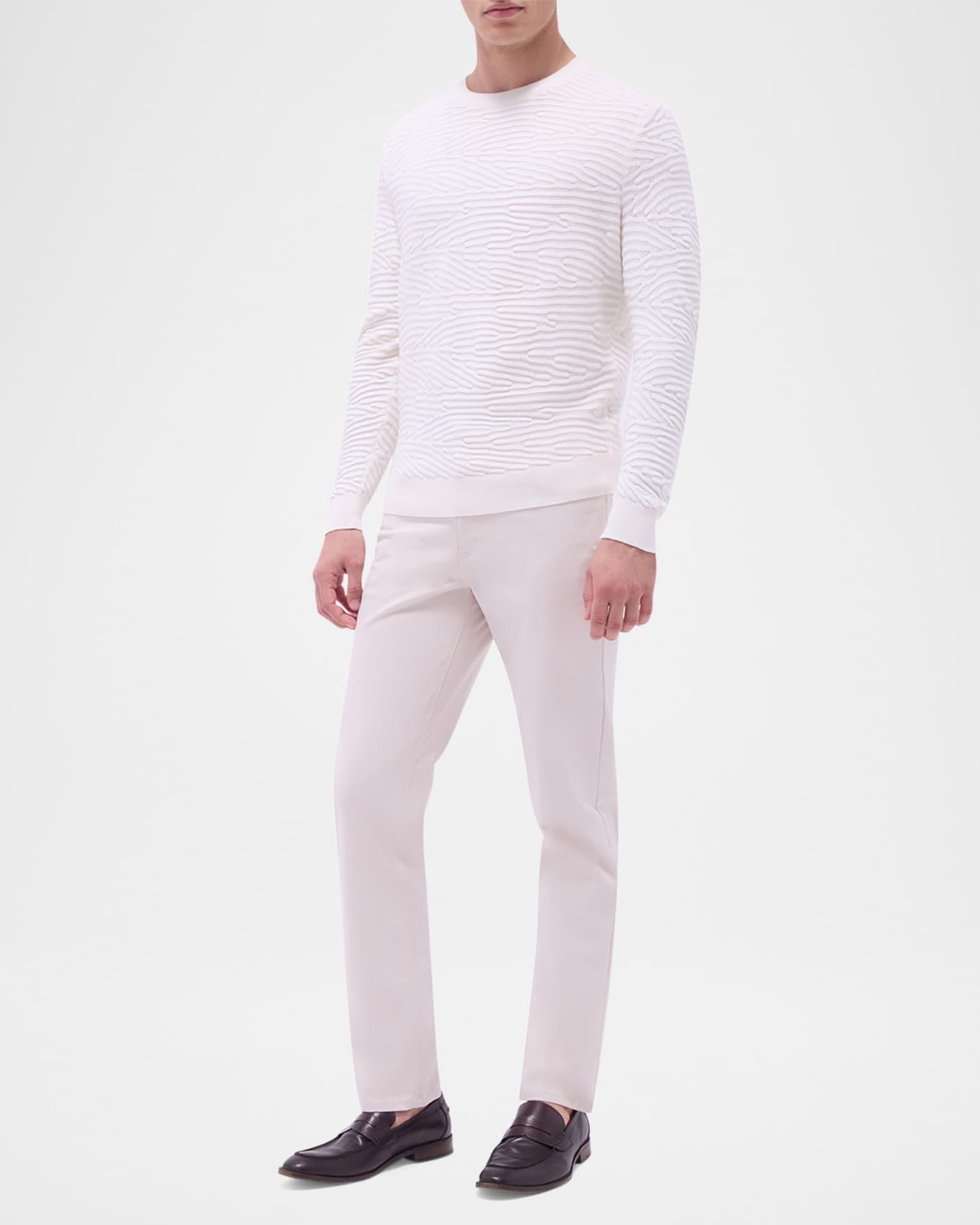 Men's Textured Long-Sleeve Crewneck Sweater Product Image