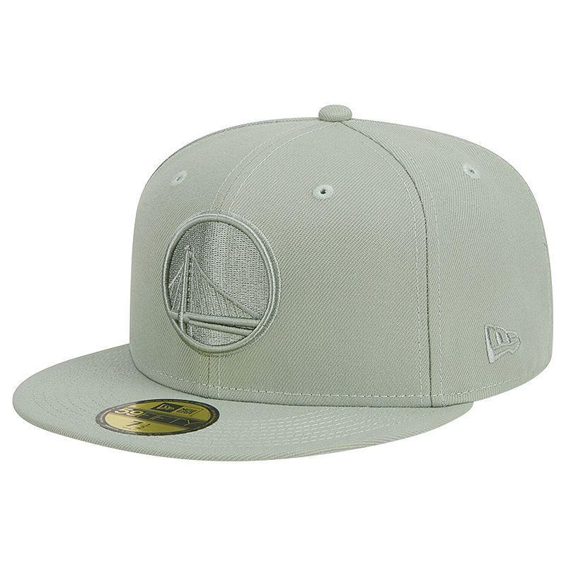 Mens New Era Light Green Golden State Warriors Sage Color Pack 59FIFTY Fitted Hat Product Image