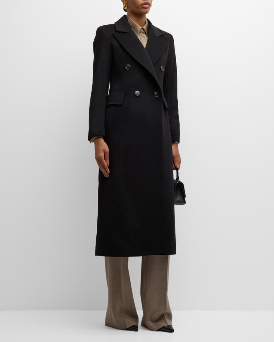 Isla Double-Breasted Long Cashmere Coat  Product Image