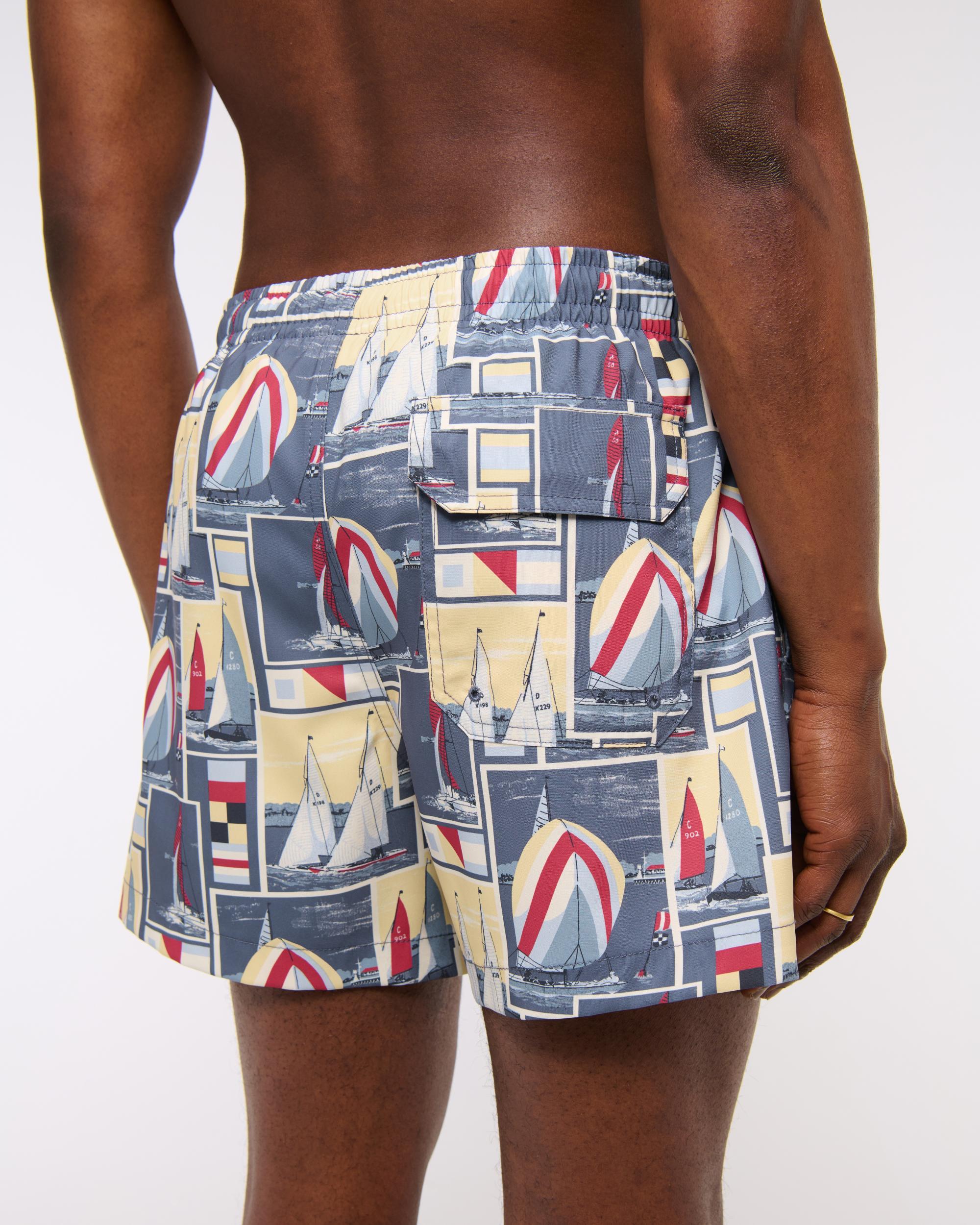 Pull-On Micro-Seersucker Swim Trunk Product Image
