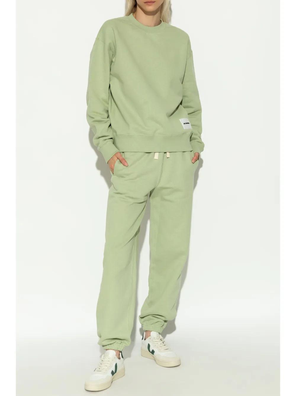 JIL SANDER Logo Sweatpants In Green Product Image