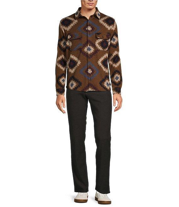 Rowm The Keeper Long Sleeve Southwestern Jacquard Button Down Knit Shirt Product Image