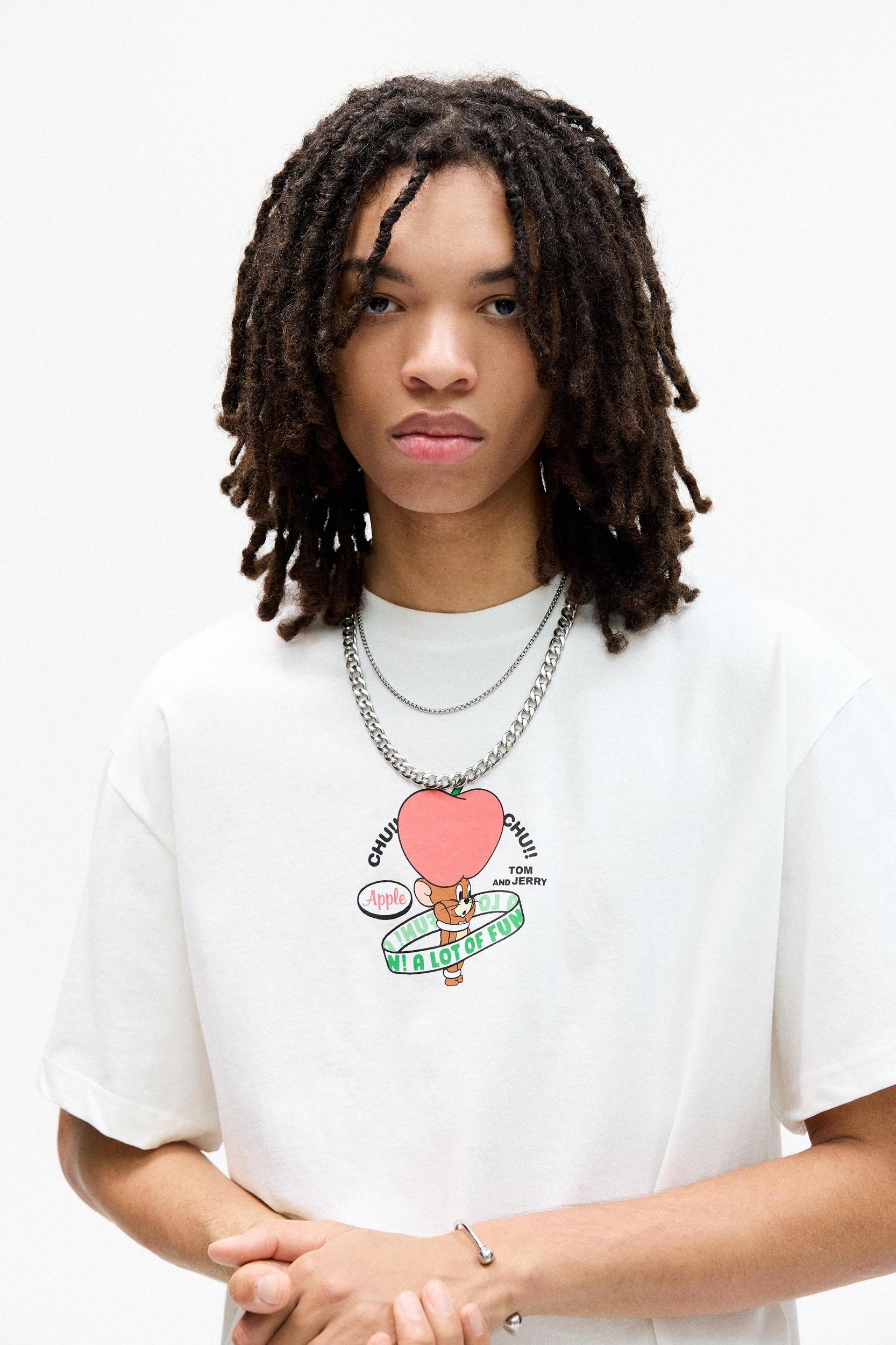 Tom and Jerry white T-shirt Product Image