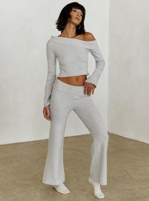 Try Me Knit Pants Grey Product Image