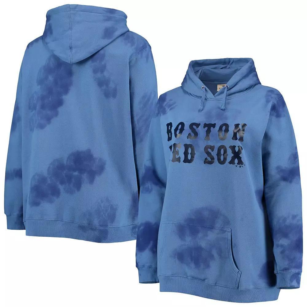 Women's Navy Boston Red Sox Plus Size Cloud Pullover Hoodie, Size: 1XL, Blue Product Image