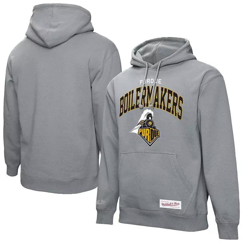 Men's Mitchell & Ness Heather Gray USC Trojans Classic Arch Pullover Hoodie,  Product Image