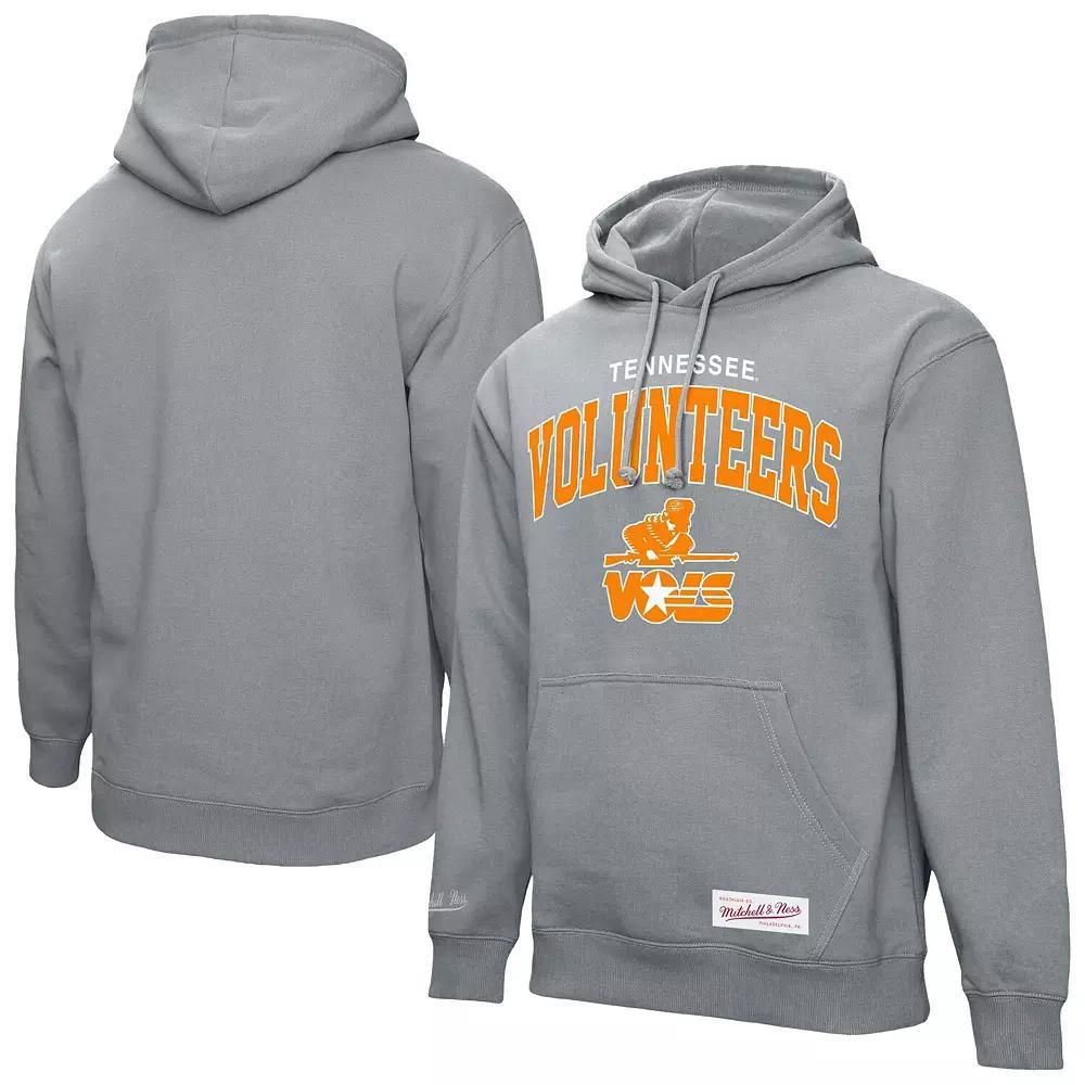 Men's Mitchell & Ness Heather Gray Tennessee Volunteers Classic Arch Pullover Hoodie,  Product Image