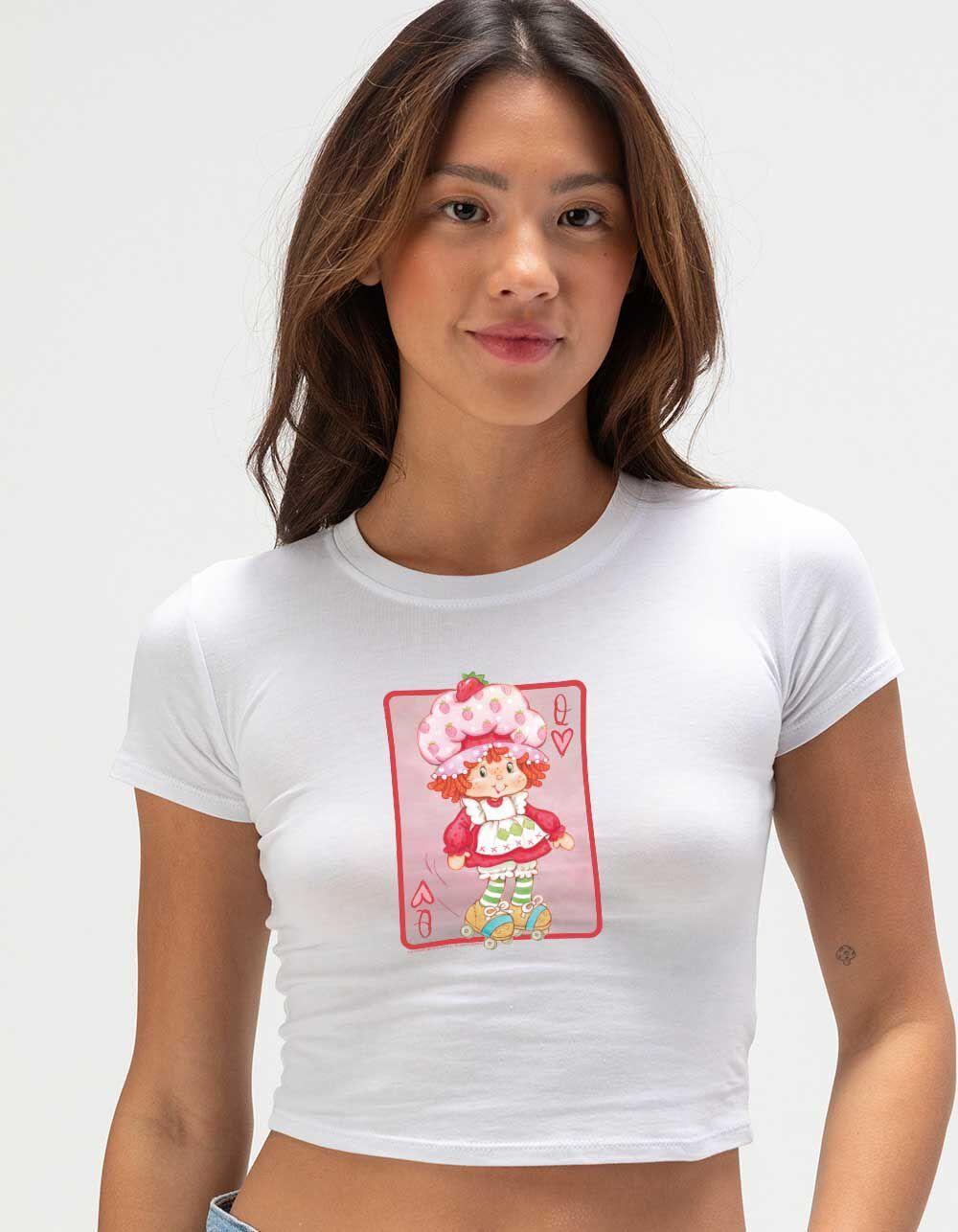 STRAWBERRY SHORTCAKE Queen Of Hearts Womens Baby Tee Product Image