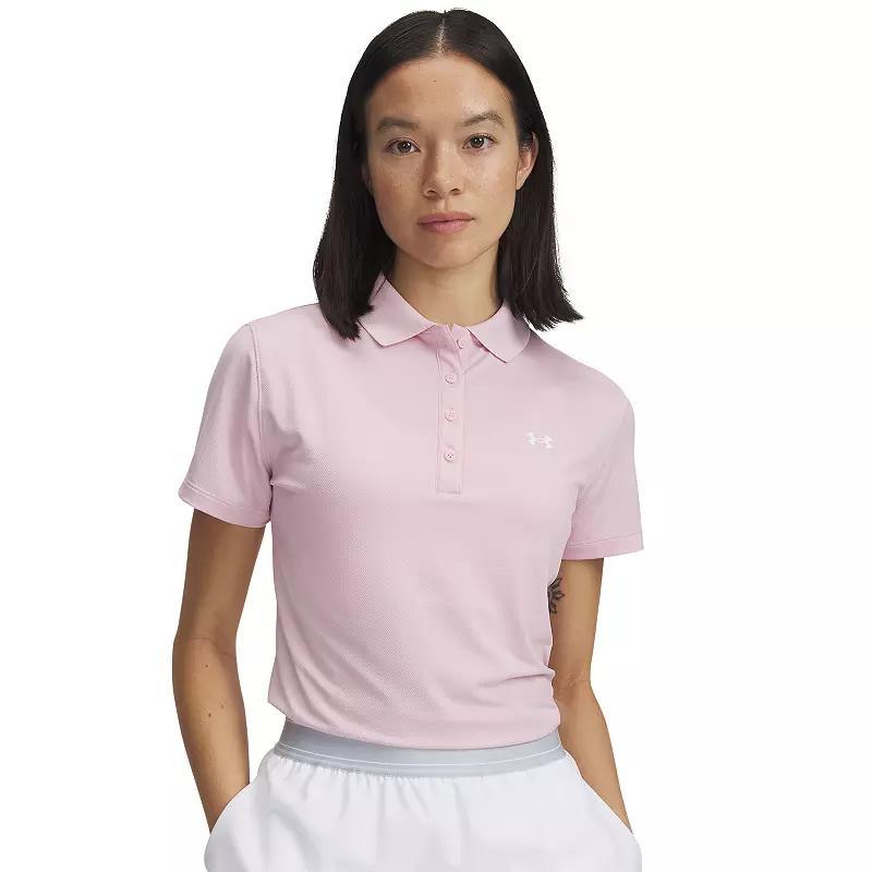 Women's Under Armour Active Short Sleeve Polo, Size: XXL, Prime Pink Product Image