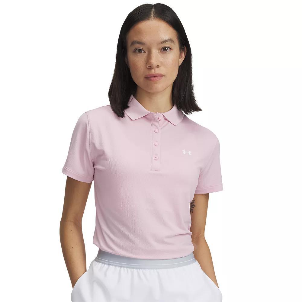 Women's Under Armour Active Short Sleeve Polo, Size: XXL, Prime Pink Product Image