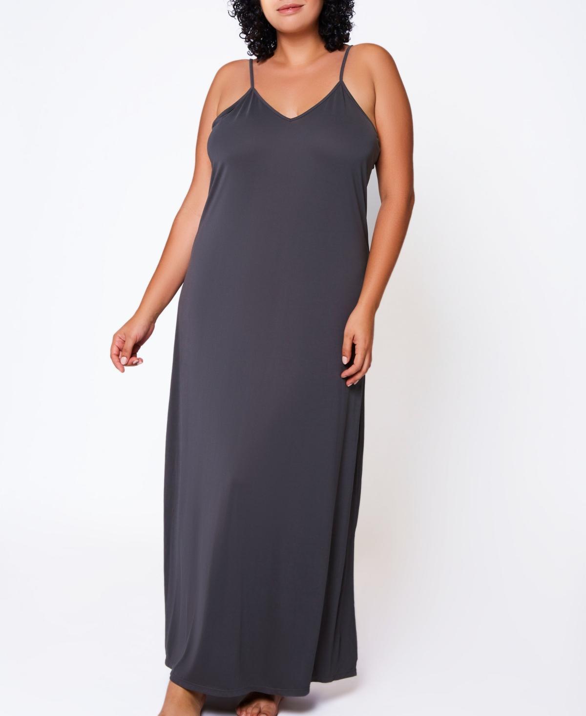 Lilliana Plus Size Modal Lounge Dress - Gray Product Image