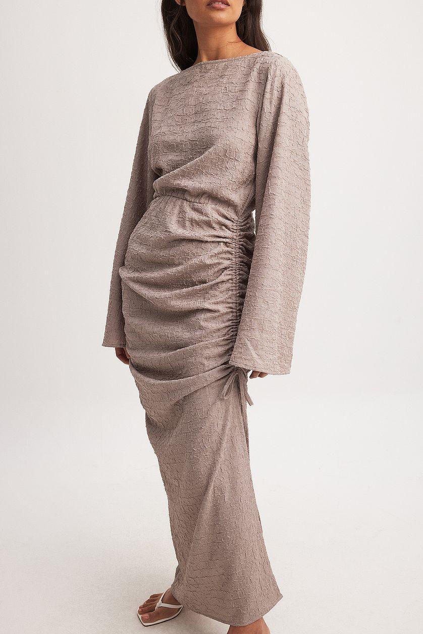 Structured Quality Drawstring Maxi Dress Product Image