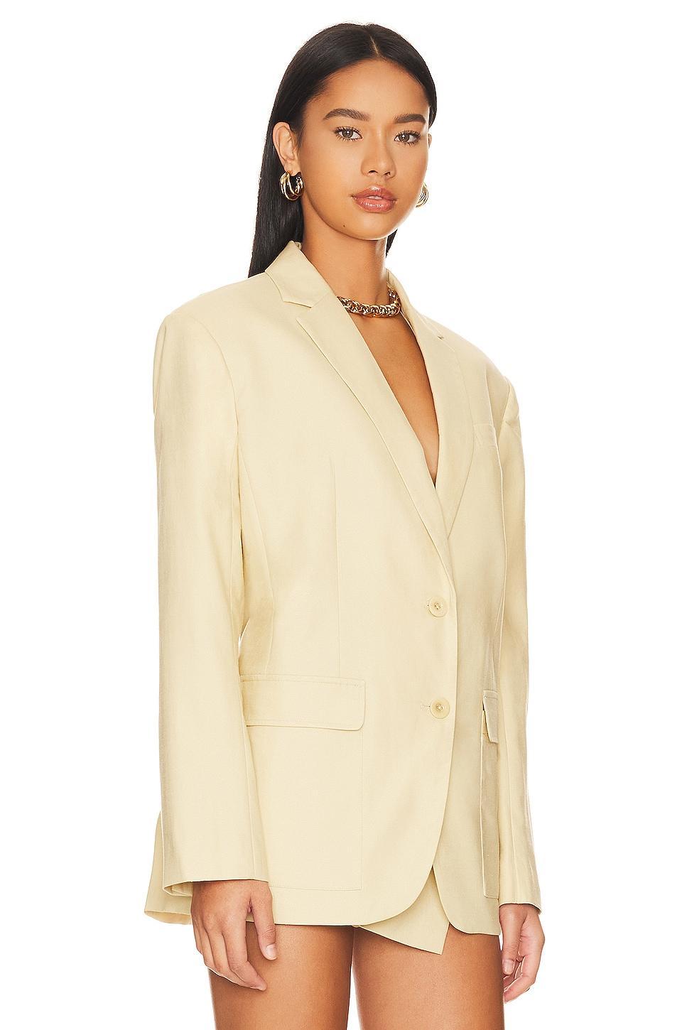 Stretch Linen Boyfriend Blazer Product Image