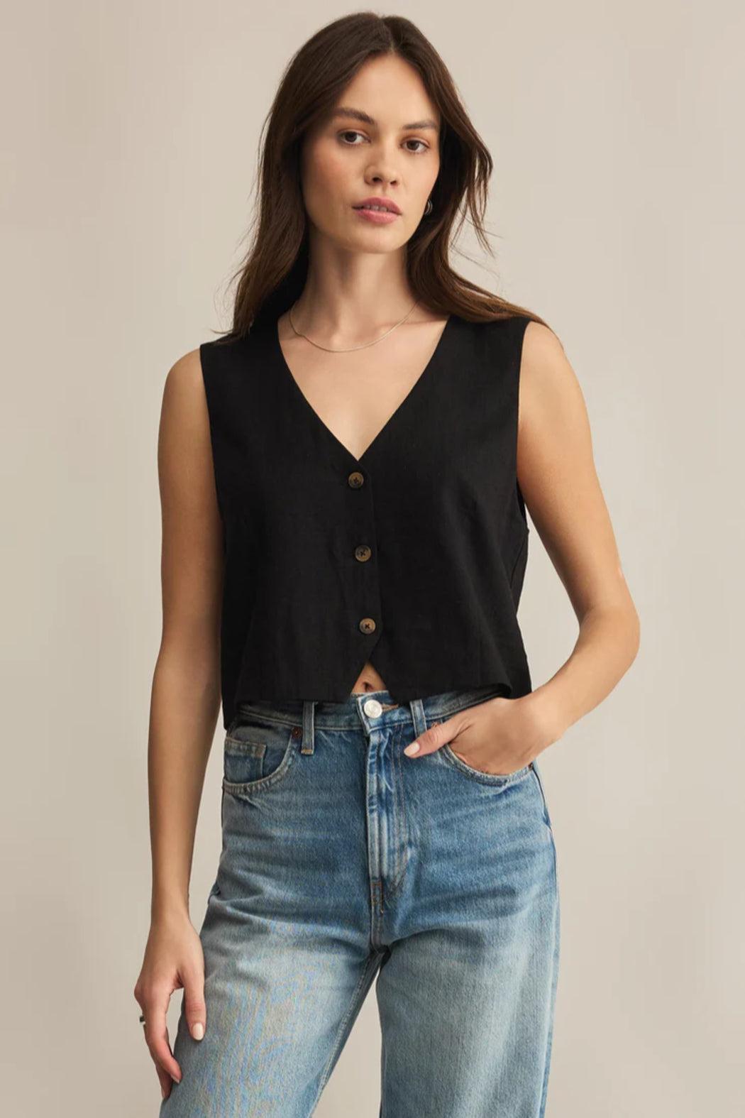 Marta Linen Vest Product Image