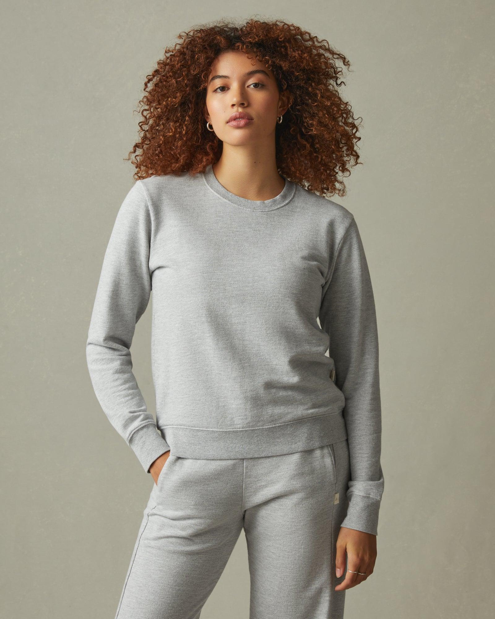 Women's French Terry Crew Sweatshirt - Ash Heather Female Product Image