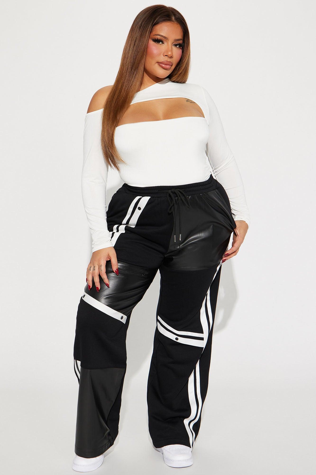 Private Landing Striped Track Pant - Black/White Product Image