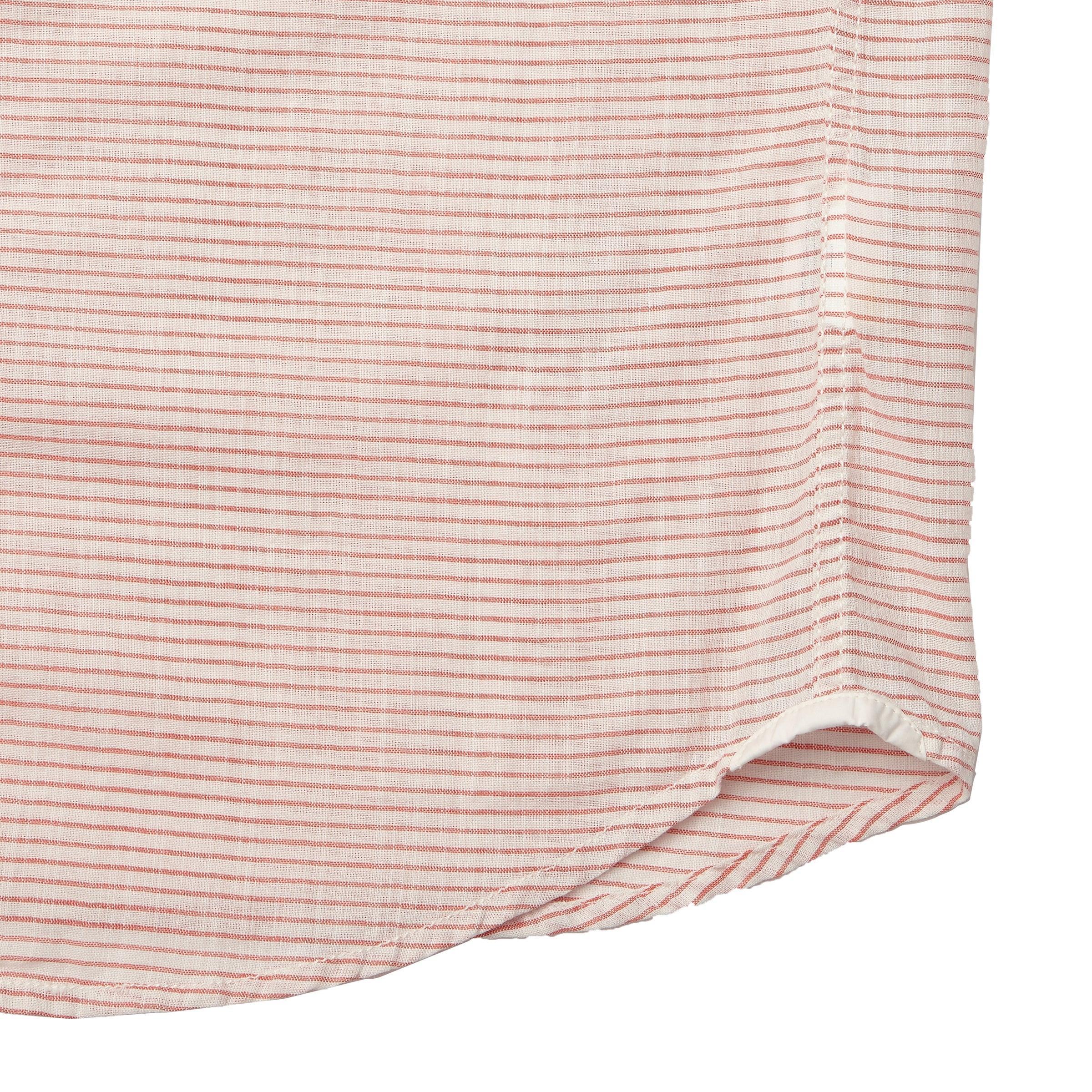 Fairfield Horizontal Micro Stripe Short Sleeve Shirt - Red Cream Product Image
