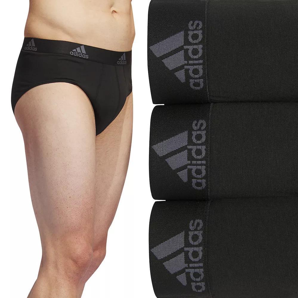 adidas Stretch Cotton Boxer Briefs 3-pack Black 2XL Mens Product Image