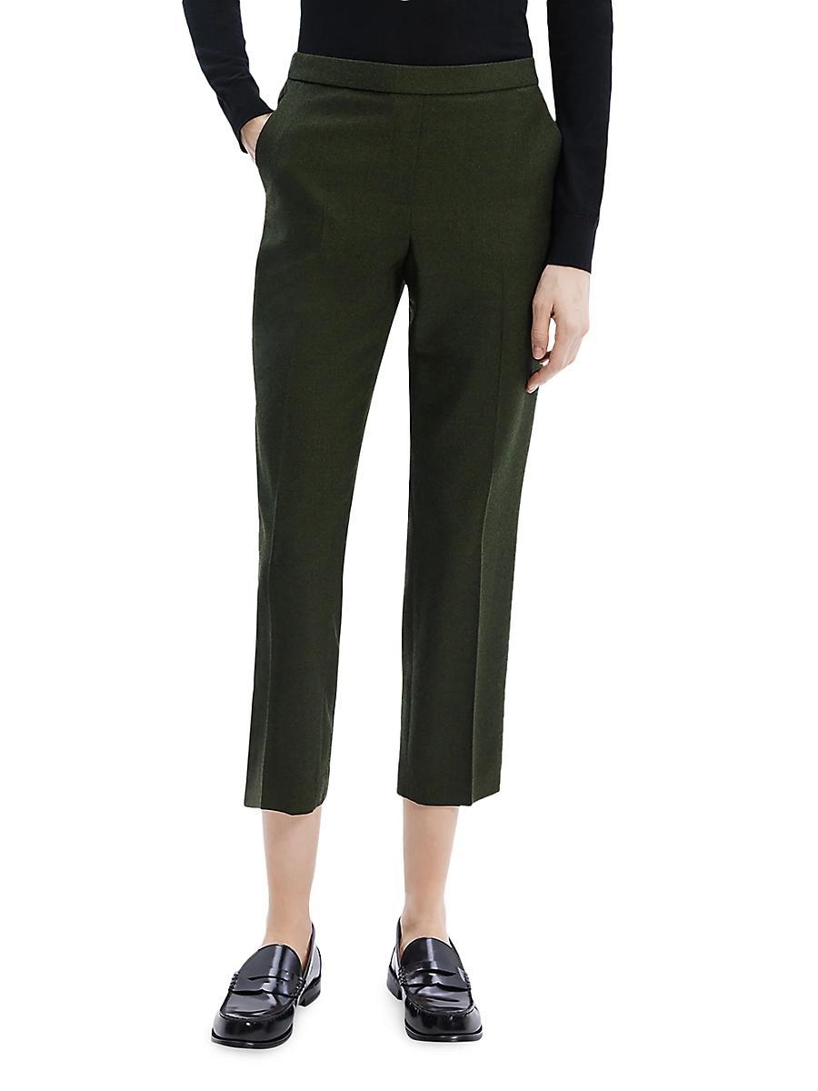 Womens Treeca Wool Crop Trousers Product Image