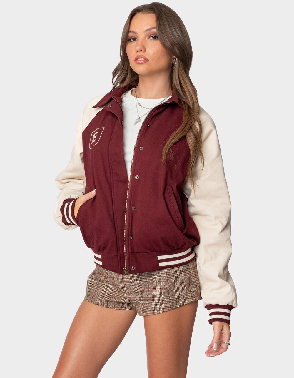 EDIKTED Varsity Oversized Bomber Jacket Product Image