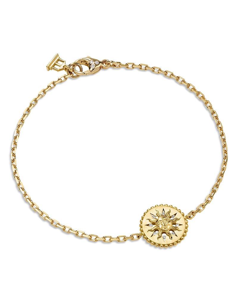 Womens Celestial Orbit 18K Yellow Gold & 0.2 TCW Diamond Sun Charm Bracelet Product Image