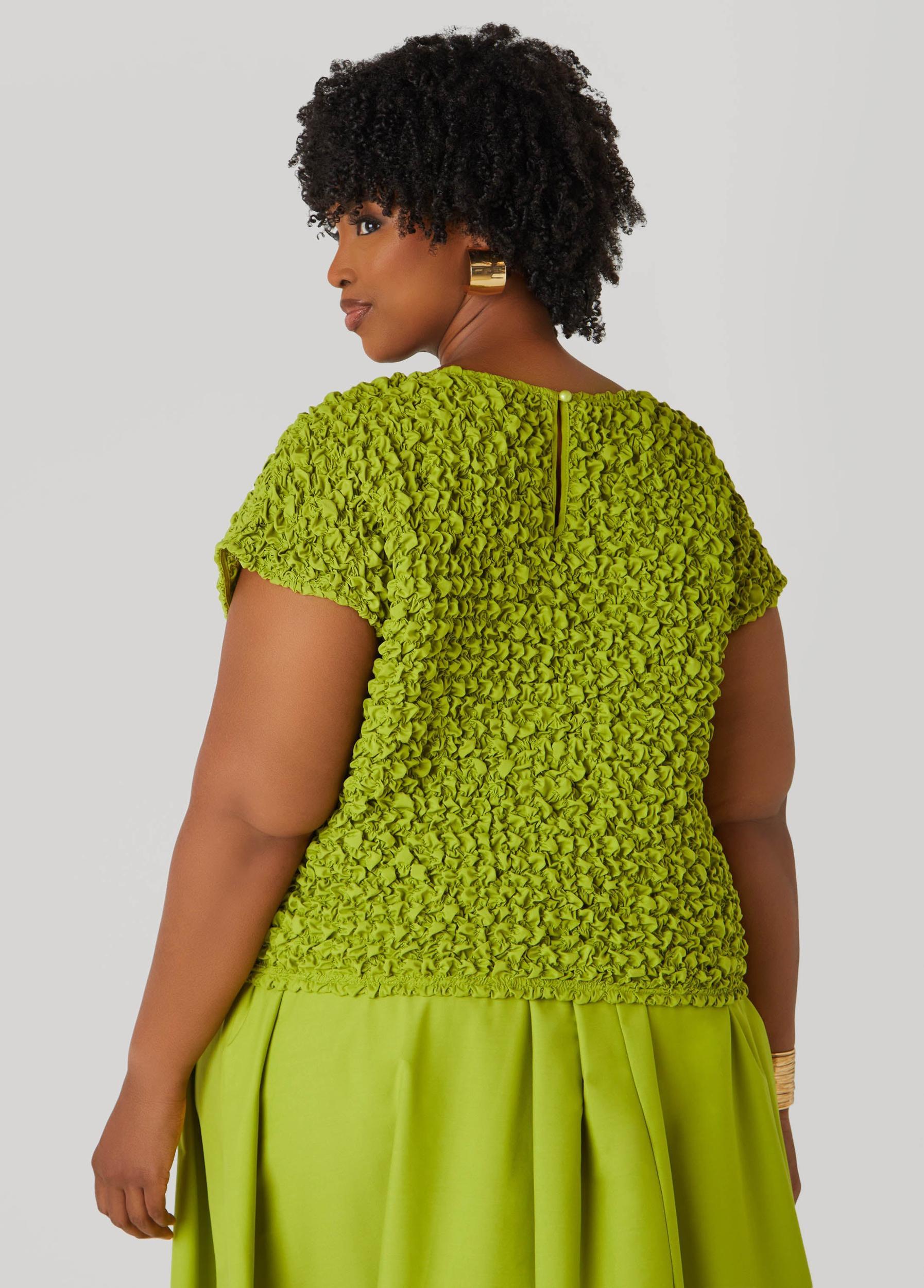 Puckered Poplin Top Product Image