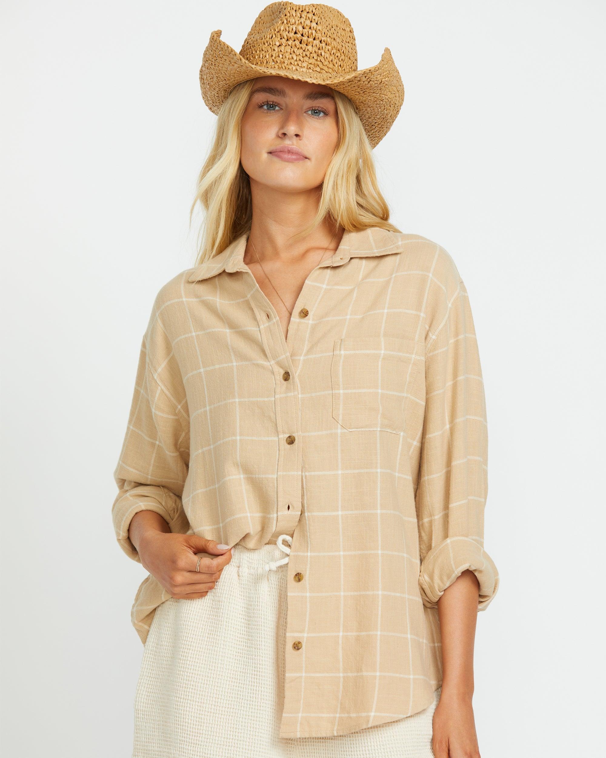 Layer Up Long Sleeve Shirt - Khaki Female Product Image