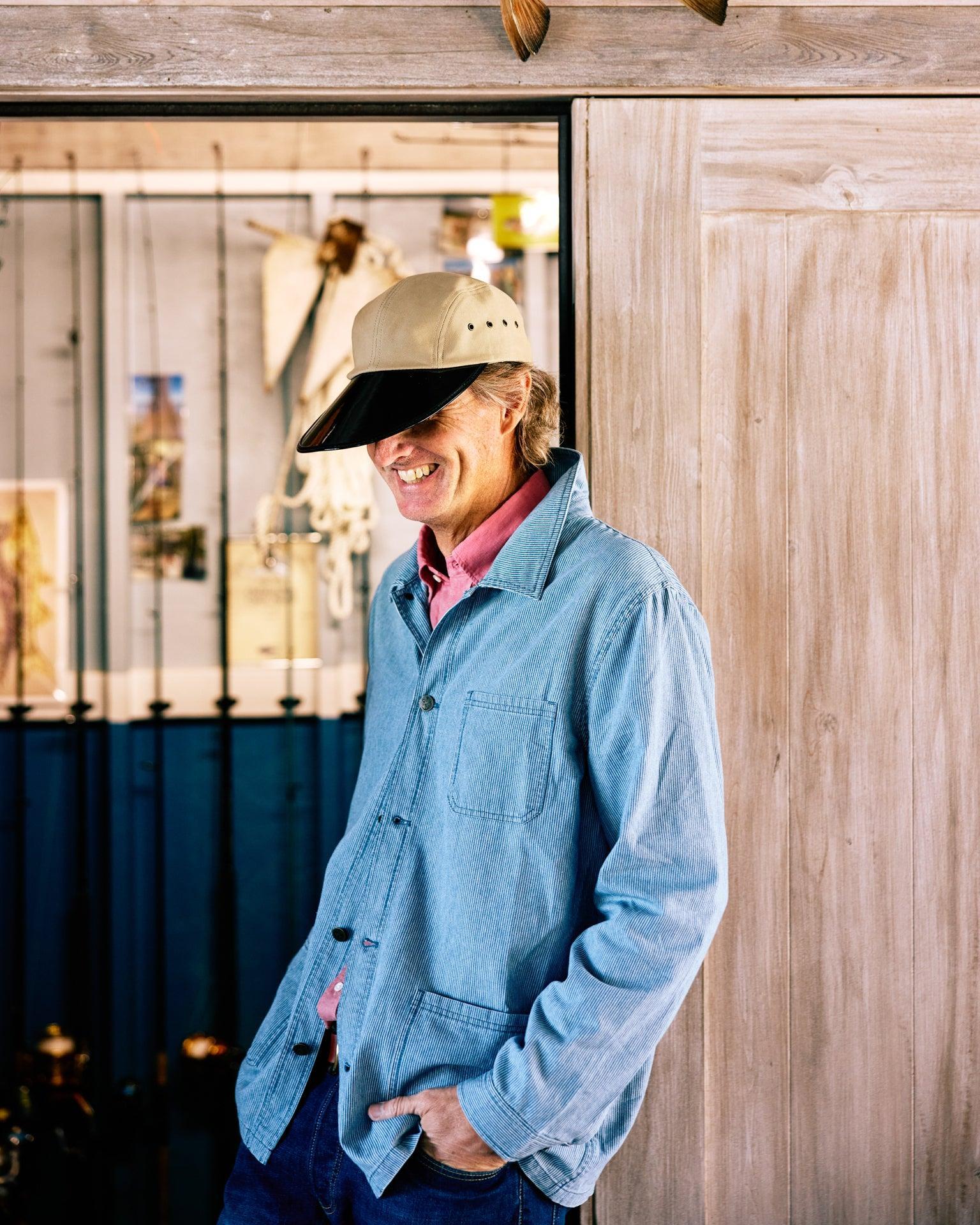 French Workman's Jacket in Blue Hickory Stripe Denim Product Image