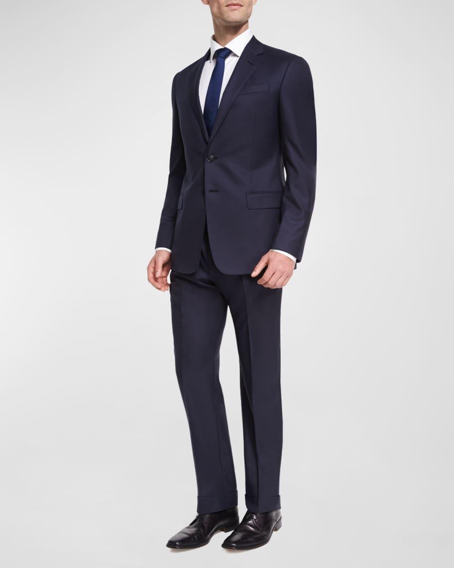 Mens Solid Wool Suit Product Image