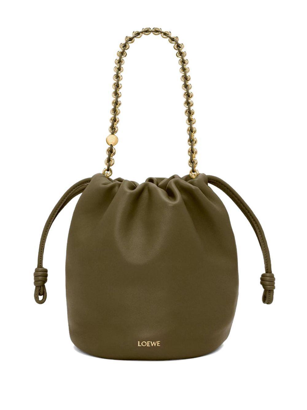 LOEWE Flamenco Purse Bucket Bag In Mellow Nappa Lambskin In Brown Product Image