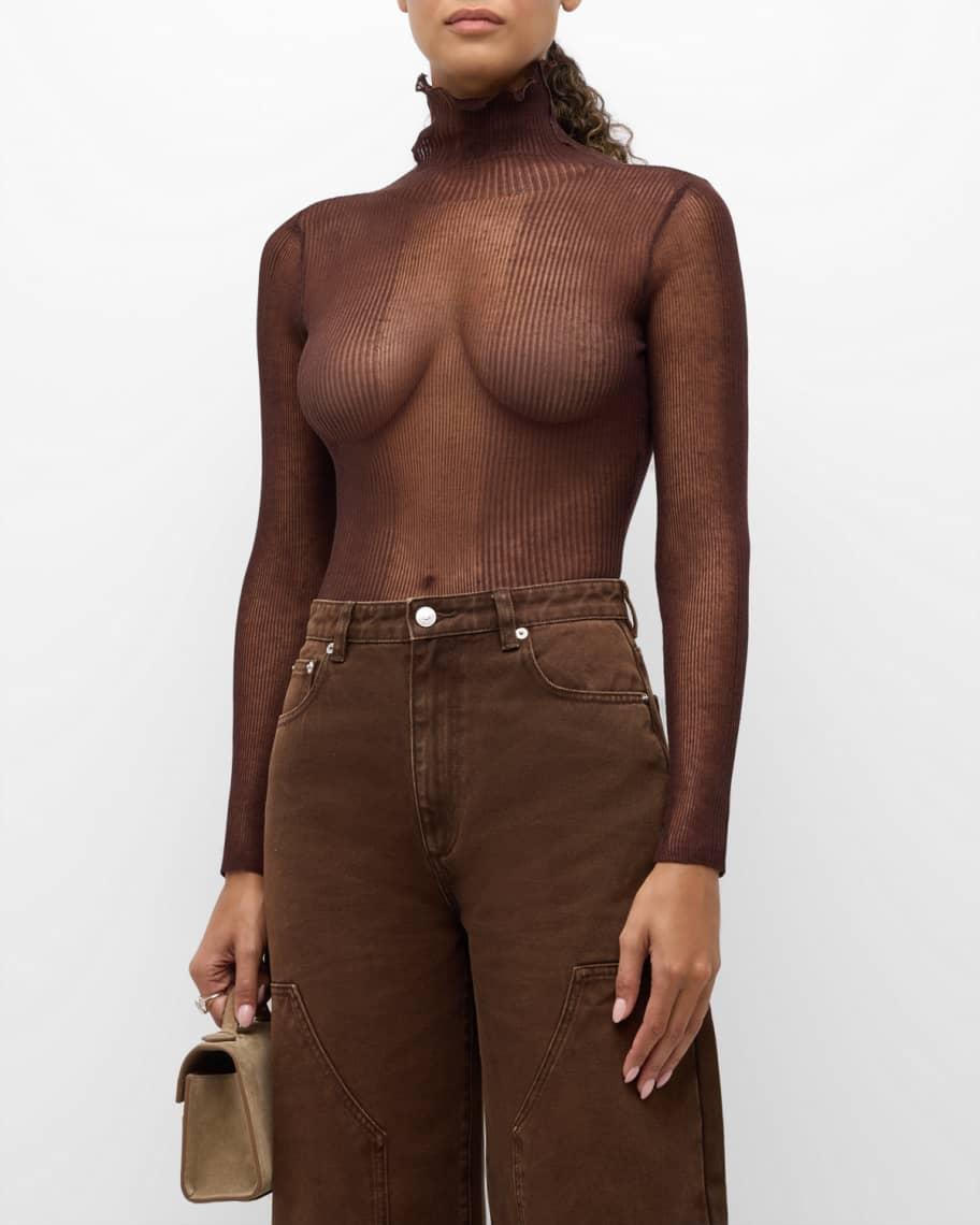 Piper Ribbed Sheer Sweater Product Image