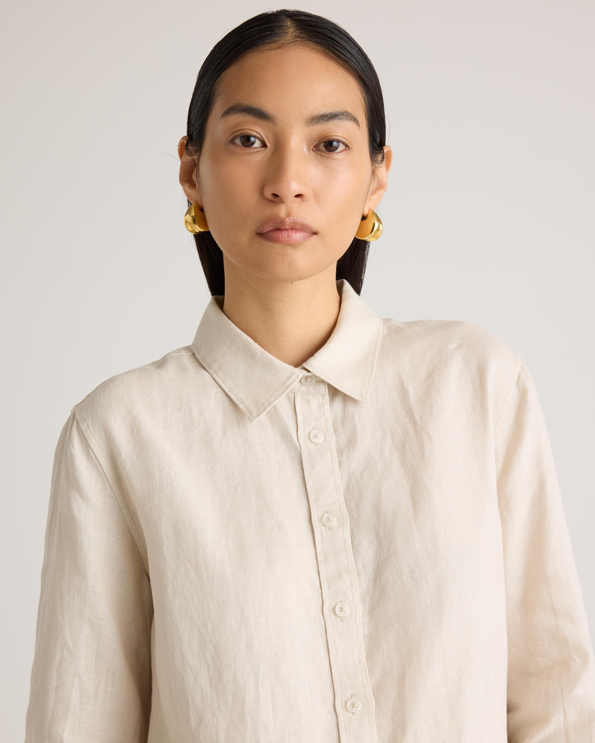 Quince | Women's 100% European Linen Long Sleeve Shirt Product Image