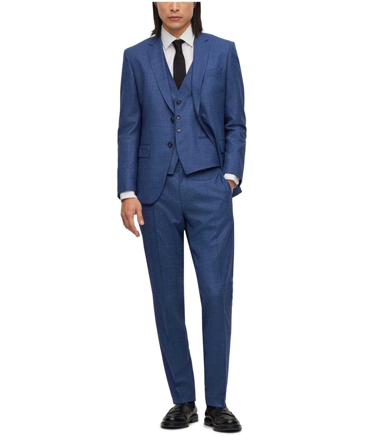 Mens Three-Piece Slim-Fit Suit in a Wool Blend Product Image