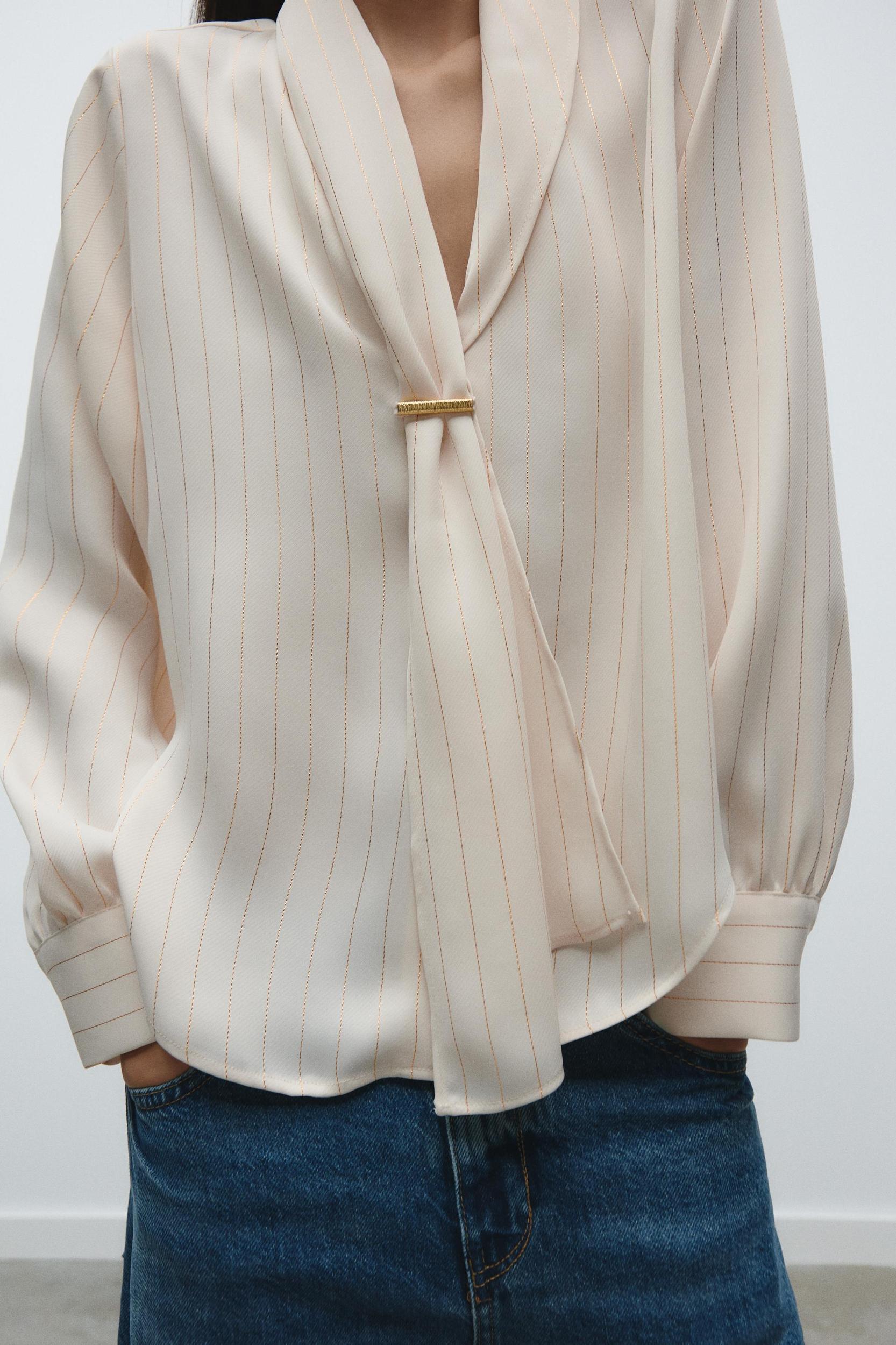 STRIPED SHIRT WITH APPLIQUÉ Product Image
