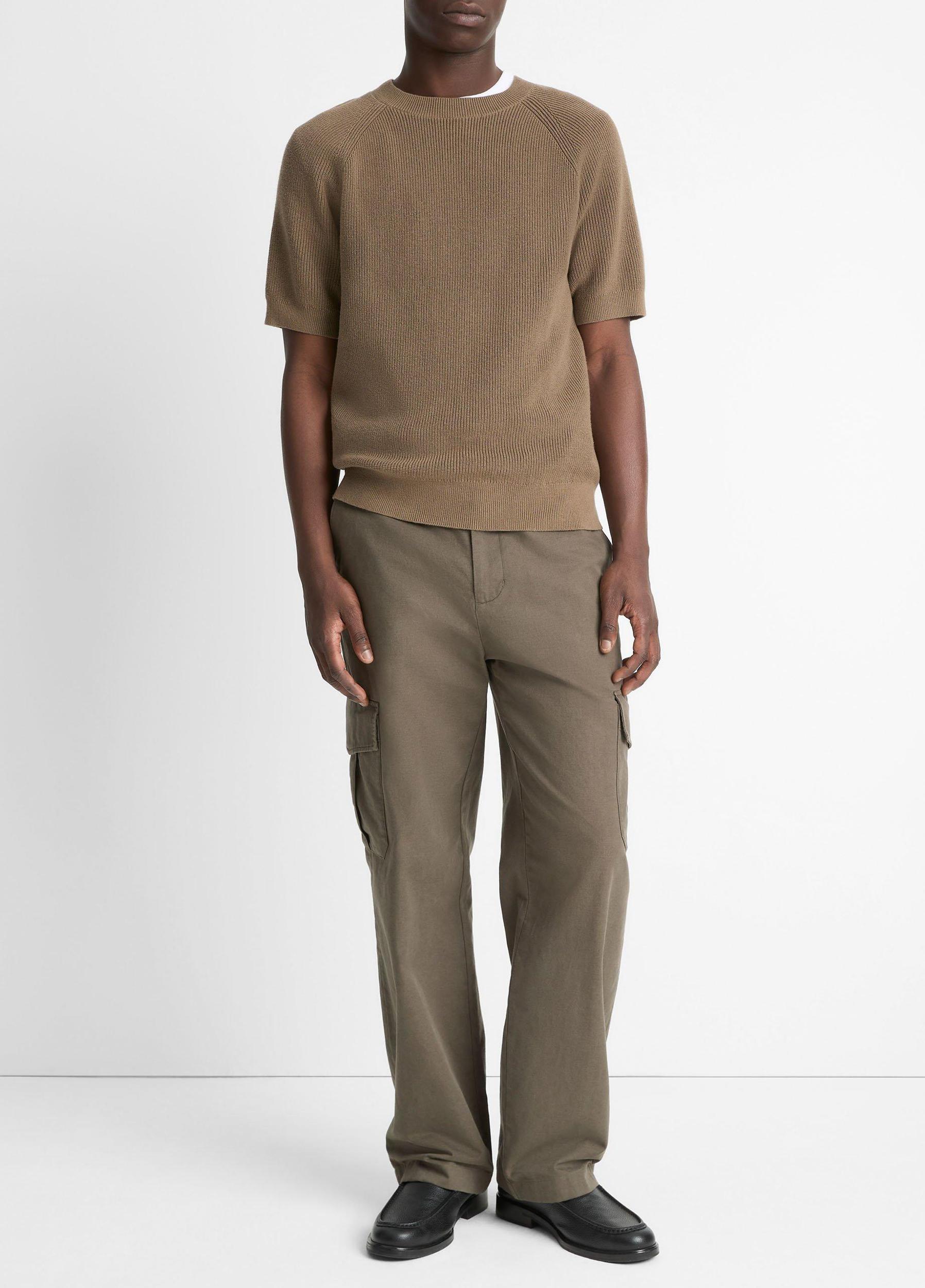 Cotton Short-Sleeve Sweater Product Image