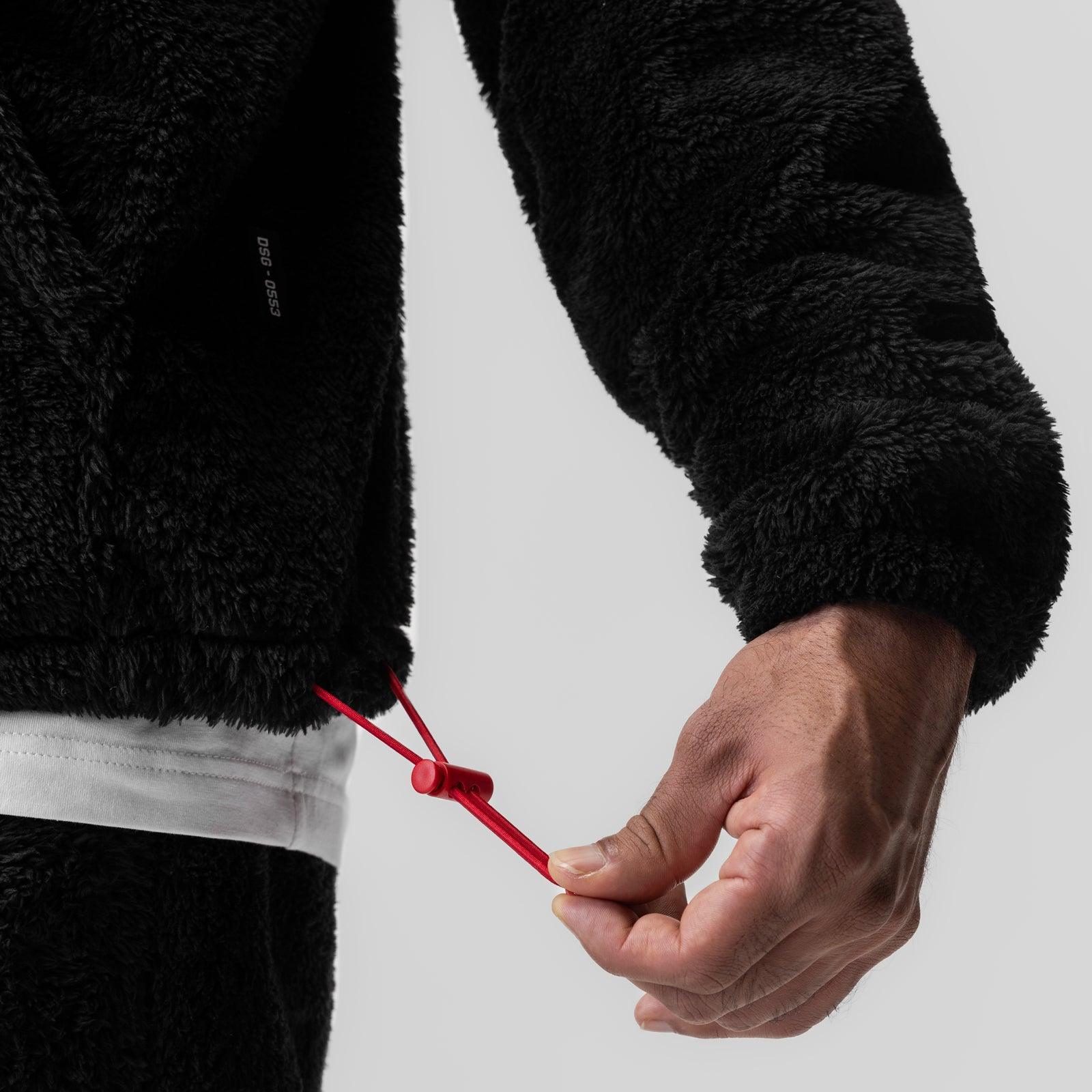 0553. Sherpa Recovery Hoodie - Black/White "Wings" Product Image